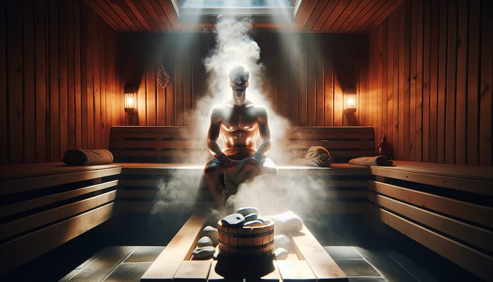 Man in Sauna