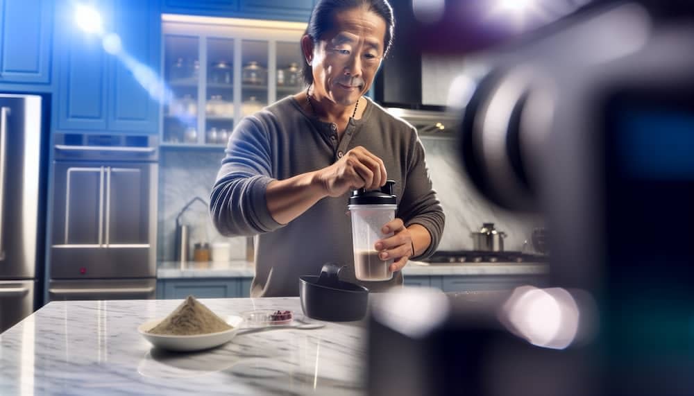 Man Preparing Protein Shake