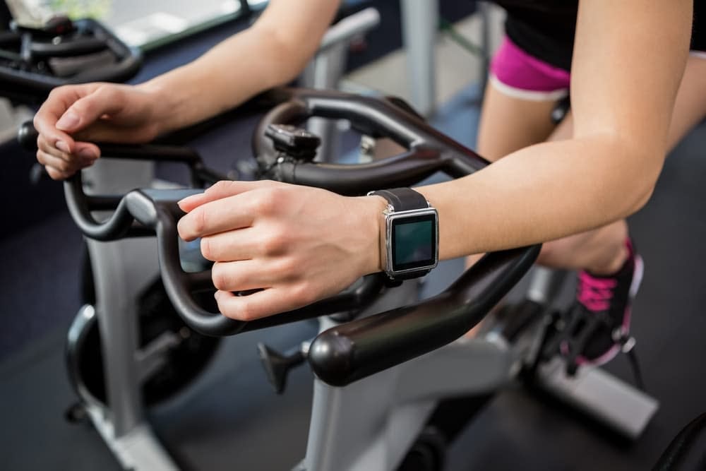 Exercise Bike Workout with Fitness Tracker