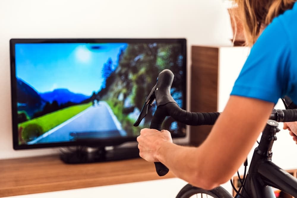 Virtual Cycling App on TV