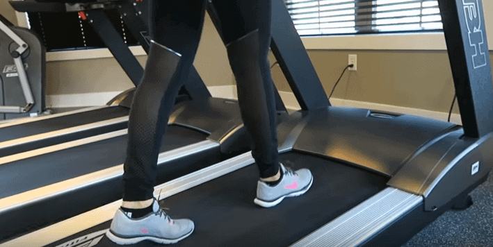 Person using a treadmill