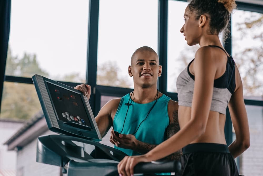 Treadmill Workout Assistance at the Gym